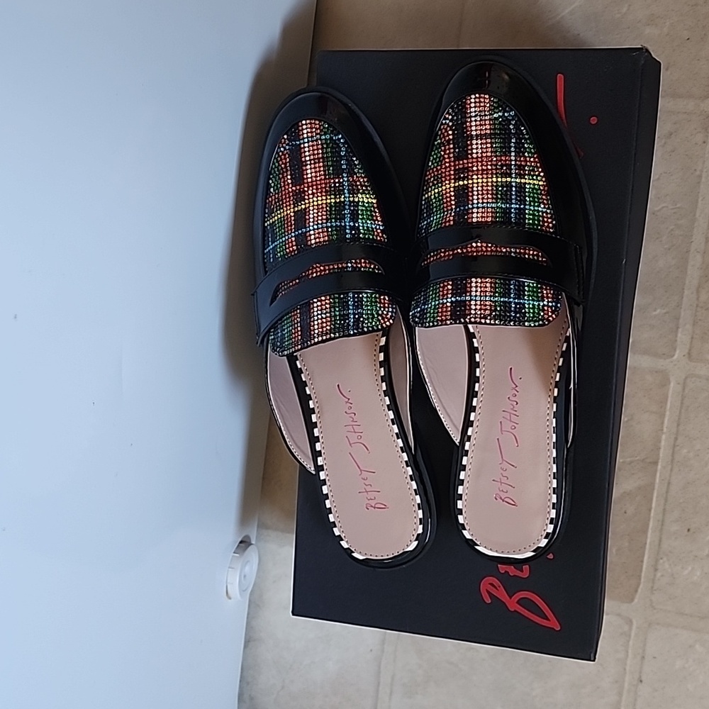 Betsey Johnson Rainbow Sparkle Loafers